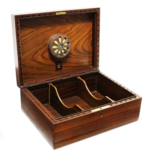 Appraisal: A th century hardwood rectangular humidor by Dunhill Paris cm