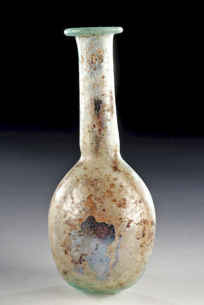 Appraisal: Roman Glass Flask Roman Imperial Period ca st to rd