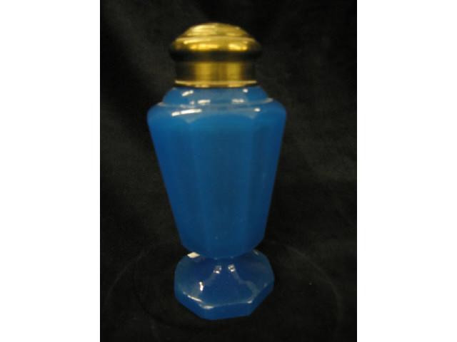 Appraisal: French Blue Opalene Muffineer or Sugar Shaker th century tall