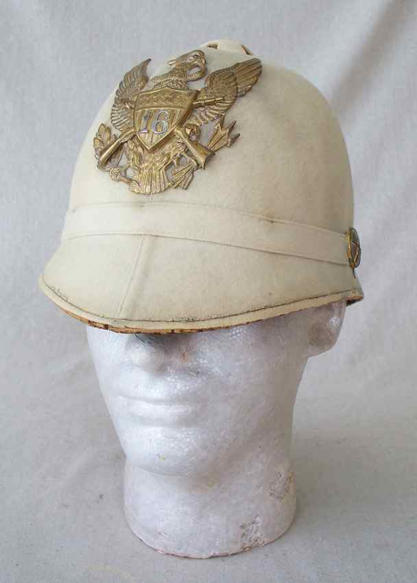 Appraisal: UNITED STATES INFANTRY PARADE PITH HELMET Spanish American War era