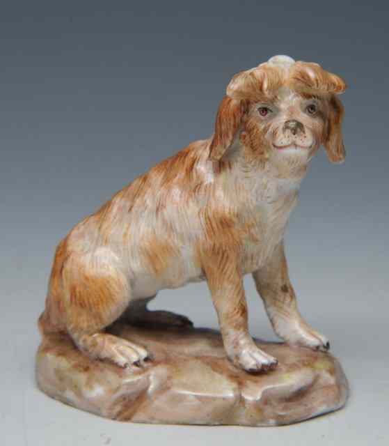 Appraisal: A MEISSEN MODEL OF A BOLOGNESE HOUND circa the long-haired