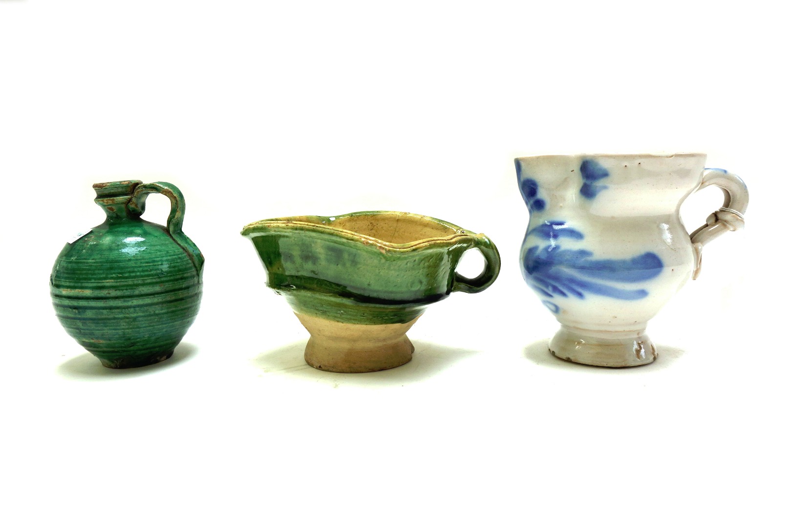 Appraisal: Three items of Continental pottery th th century comprising an