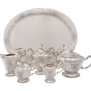 Appraisal: A Hungarian Five-Piece Silver Tea and Coffee Service th Century