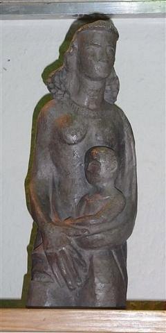 Appraisal: A LESLEY LAWLEY STONEWARE SCULPTURE OF A MOTHER AND CHILD