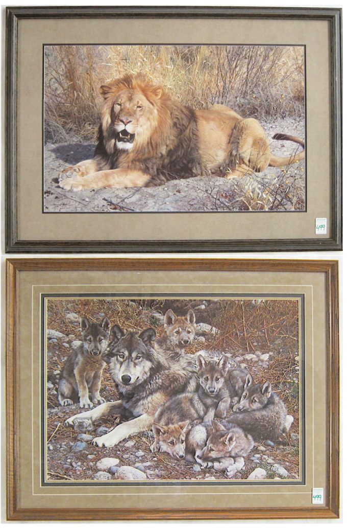 Appraisal: TWO FRAMED WILDLIFE PRINTS BY CARL BRENDERS of limited edition