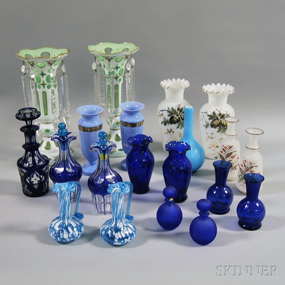 Appraisal: Twenty Pieces of Decorative Glass including a pair of cut