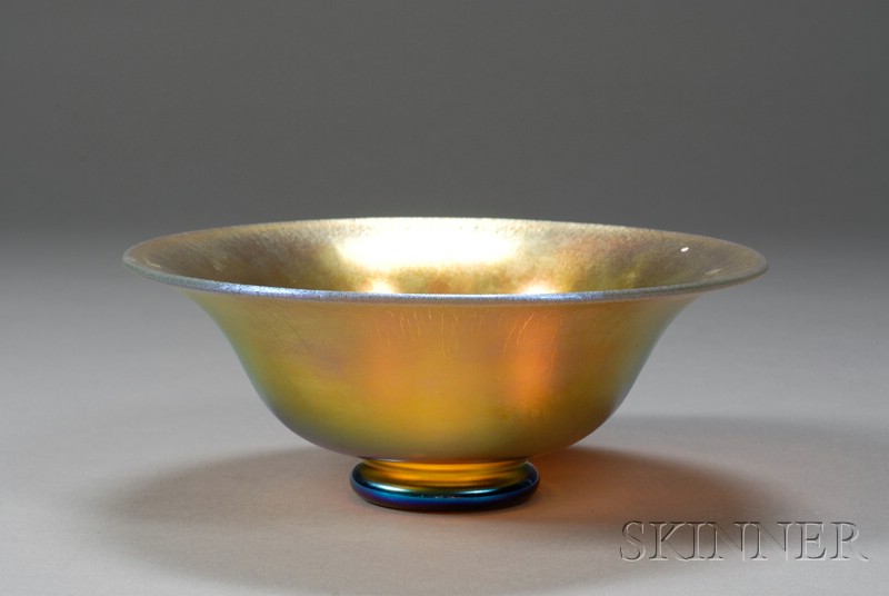 Appraisal: Steuben Gold Aurene Bowl Iridescent glass Corning New York early