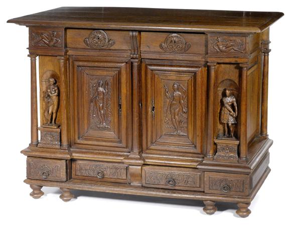 Appraisal: A SIDEBOARD Renaissance and later probably Germany Carved oak x