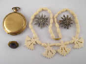 Appraisal: A mixed lot comprising two paste set Victorian star brooches