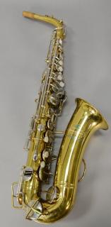 Appraisal: Buescher Aristocrat brass saxophone vintage in case lg Buescher Aristocrat