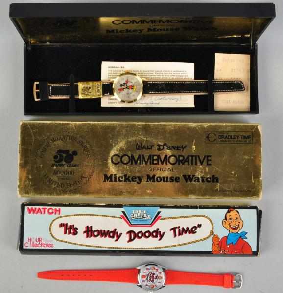 Appraisal: Lot of Mickey Mouse Howdy Doody Watches Contemporary Both have