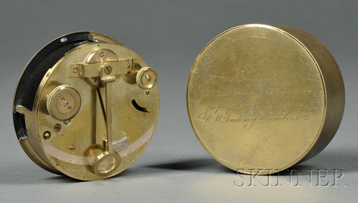 Appraisal: Troughton Simms Brass Pocket Sextant London c in dia brass