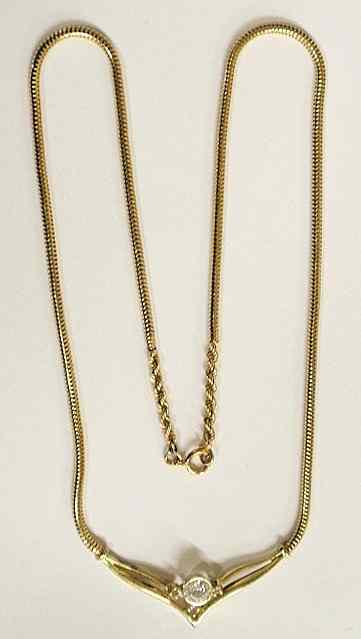 Appraisal: Ladies k gold rope and snake chain necklace l with