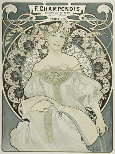 Appraisal: ALPHONSE MUCHA F CHAMPENOIS x inches F Champenois Paris Condition