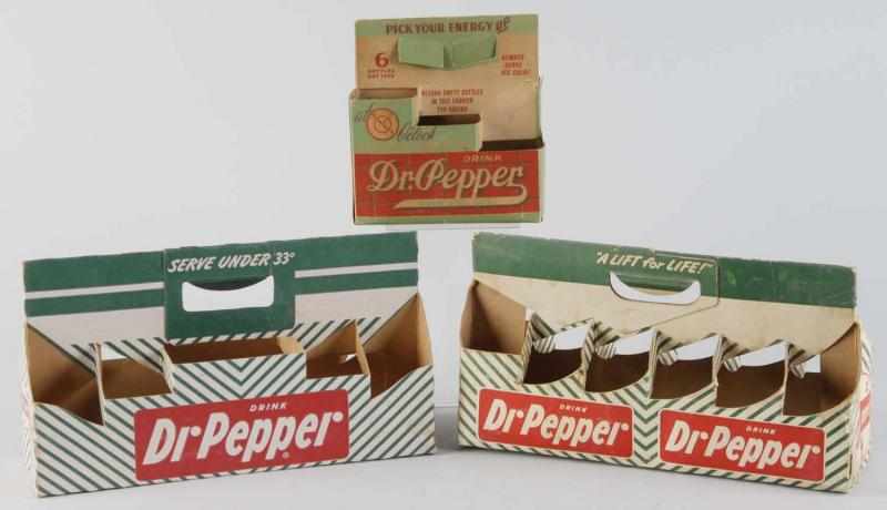 Appraisal: Lot of Cardboard Dr Pepper Carriers Description s to s