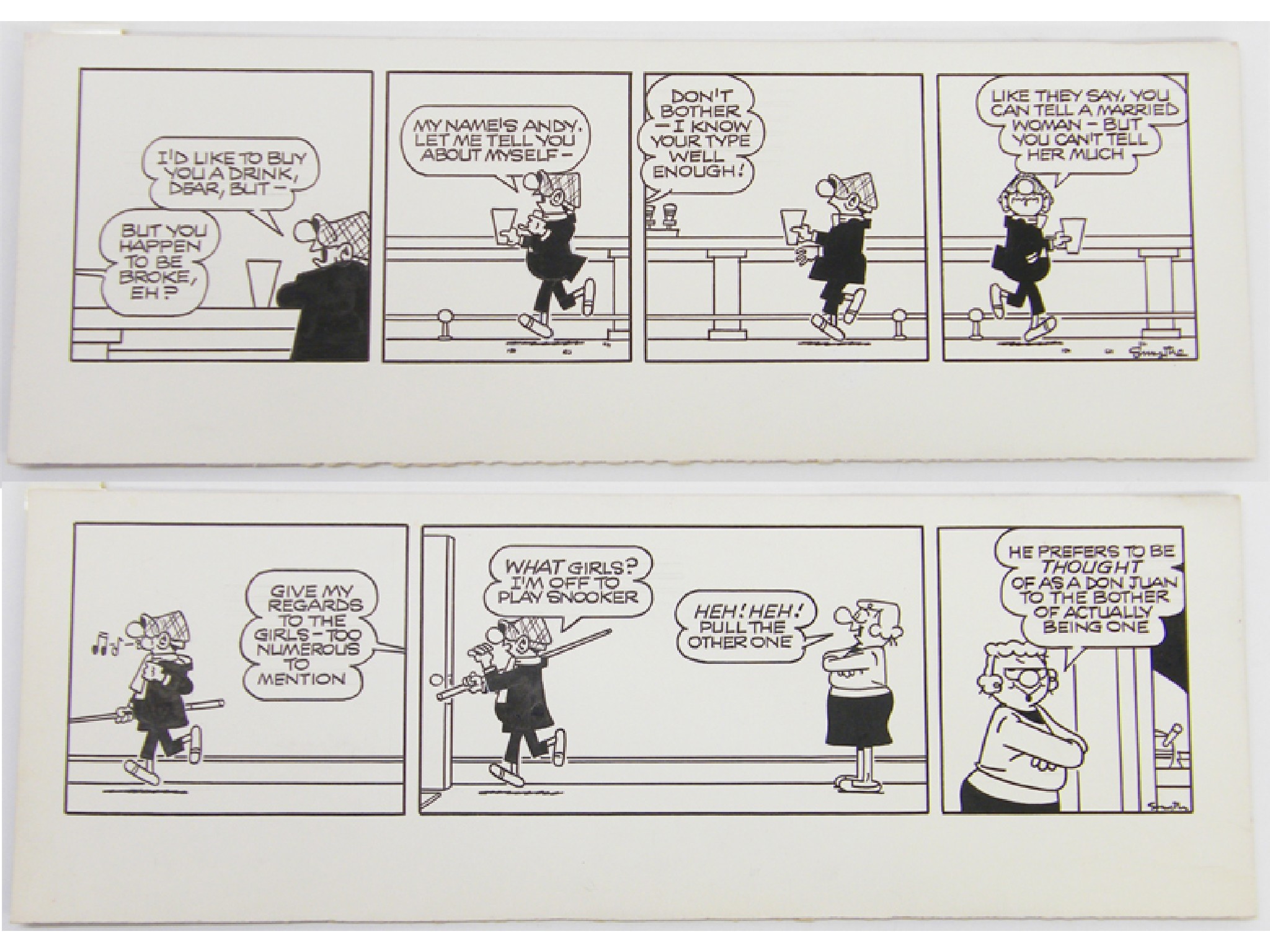 Appraisal: Reginald Smythe - - Andy Capp two original pen and