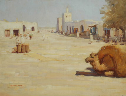 Appraisal: Herbert Rose - Middle East oil on canvas signed 'Herbert