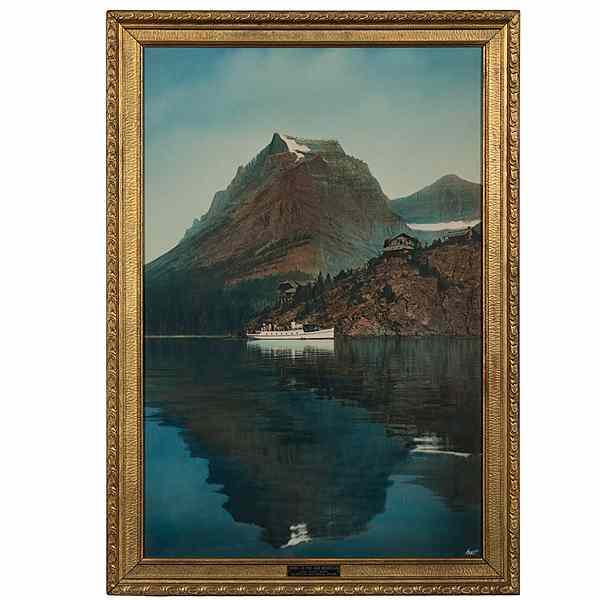 Appraisal: F Jay Haynes Hand-Colored Photograph of Glacier National Park In