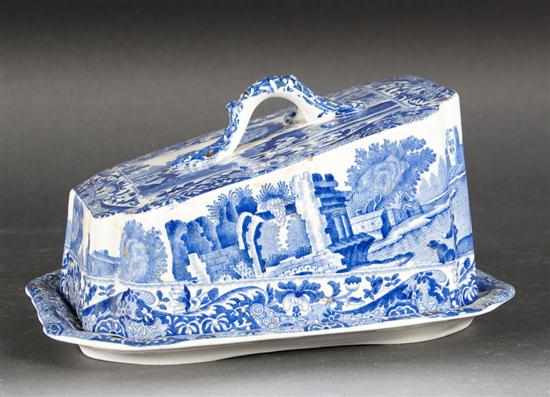 Appraisal: Copeland transferware cheese dome in the ''Spode's Italian'' pattern Estimate