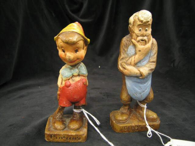 Appraisal: Pinocchio Geppetto Early Disney Figurines composition