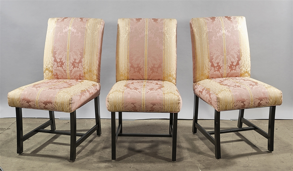 Appraisal: Eight upholstered chairs including six side chairs and two arm