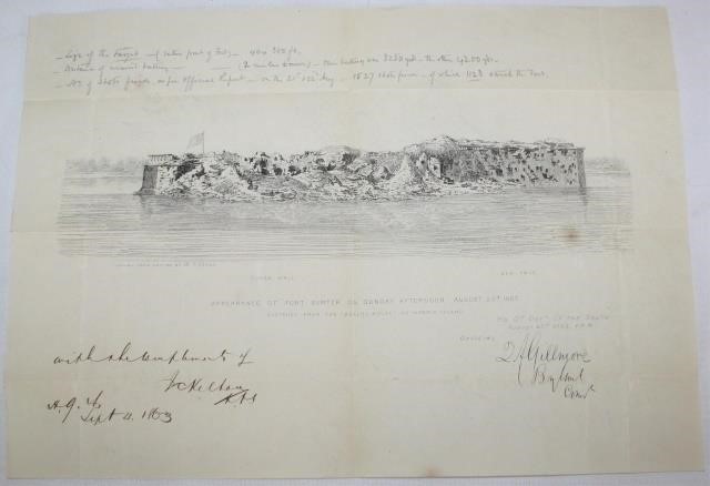 Appraisal: APPEARANCE OF FORT SUMTER ON SUNDAY AFTERNOONAUGUST RD PRINT AFTER