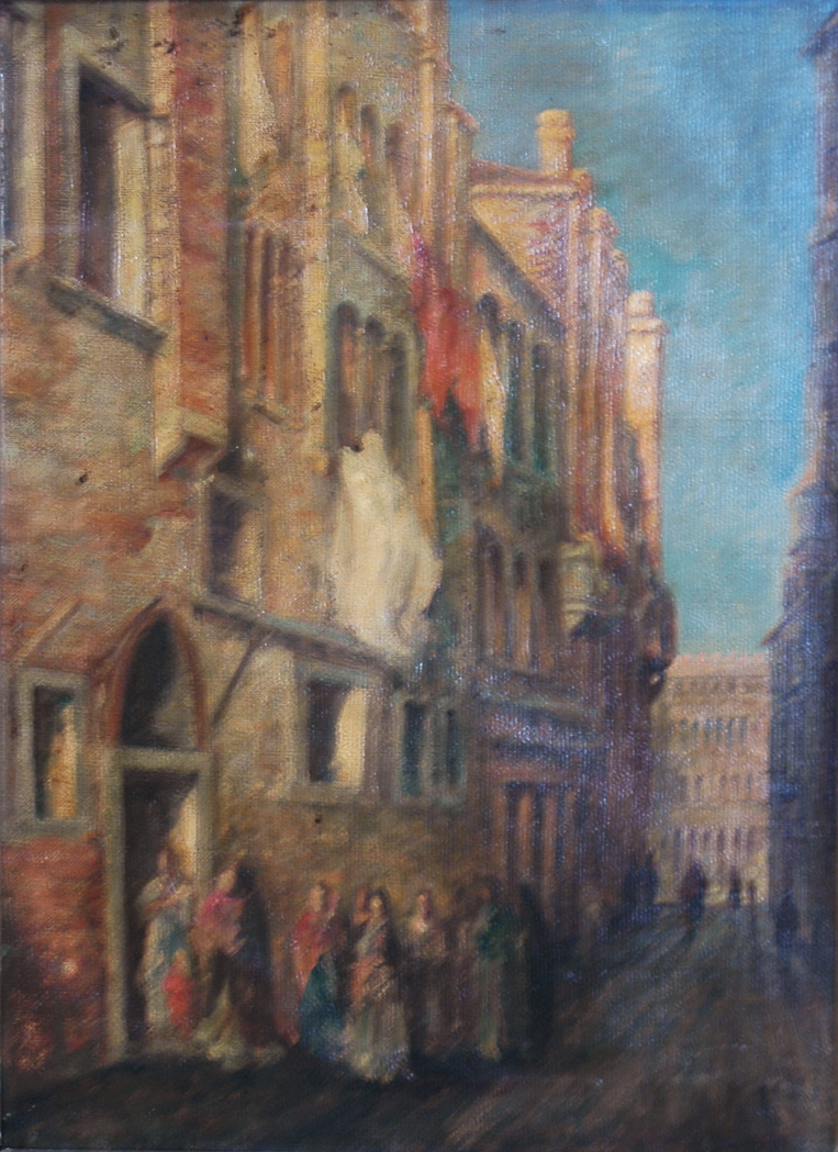 Appraisal: Continental School th th Century Venetian Street Scene Oil on