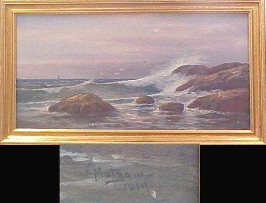 Appraisal: Frederick Matzow American - oil on canvas seascape signed and