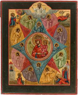 Appraisal: A RUSSIAN ICON OF THE UNBURNED THORNBUSH TH CENTURY A