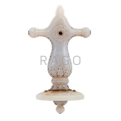 Appraisal: MUGHAL STYLE WHITE JADE SHAMSHIR GRIP Condition Report