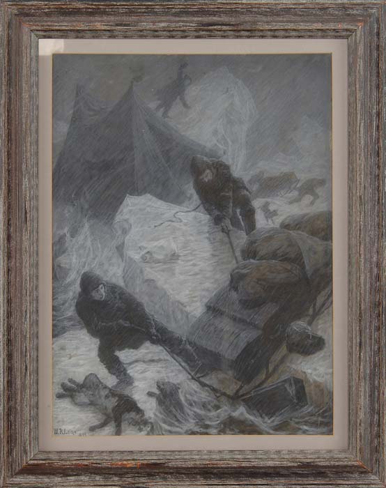 Appraisal: WILLIAM ROBINSON LEIGH American - ARCTIC CAMP DISASTER Monochromatic gouache