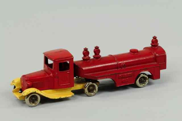 Appraisal: AVIATION FUEL TRUCK Kilgore cast iron semi done in red