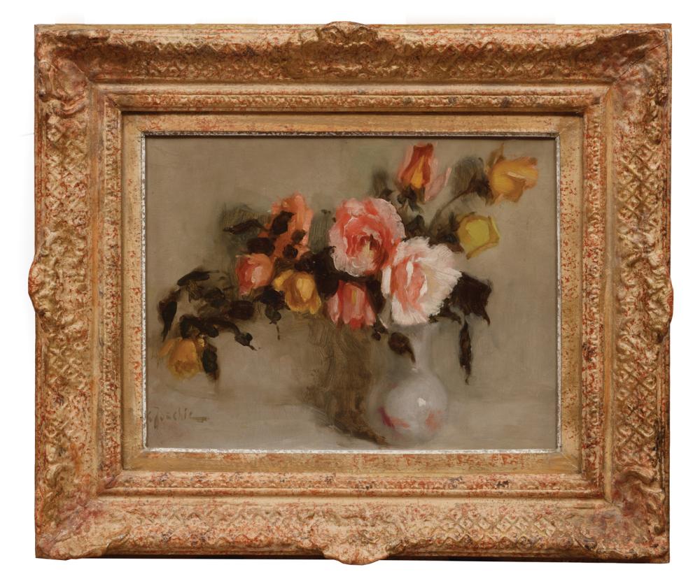 Appraisal: Constantin Isachie Popescu Romanian - Floral Still Life oil on