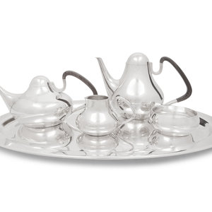 Appraisal: A Georg Jensen Silver Four-Piece Tea and Coffee Service Designed