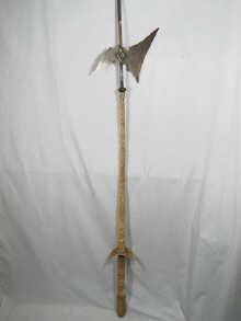 Appraisal: A fine antique halberd mounted on a finely carved ivory