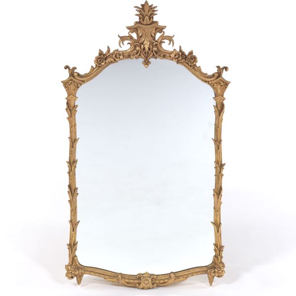 Appraisal: ROCOCO STYLE MIRROR x Carved and gilt over gesso mirror