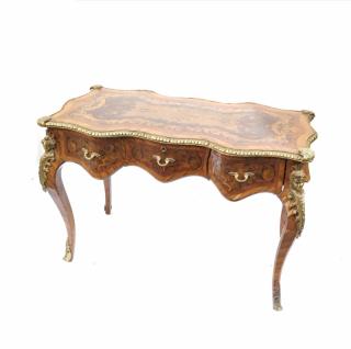 Appraisal: Louis XV Style Marquetry Bureau Plat th century Louis XV