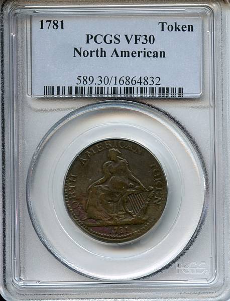 Appraisal: North American Token VF PCGS Breen- Medium gray-brown with some