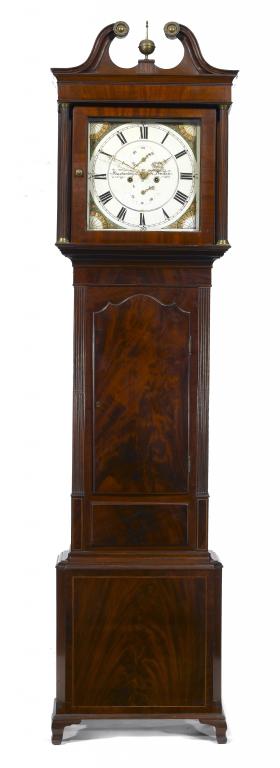 Appraisal: A GEORGE IV MAHOGANY LONGCASE CLOCK the painted dial signed