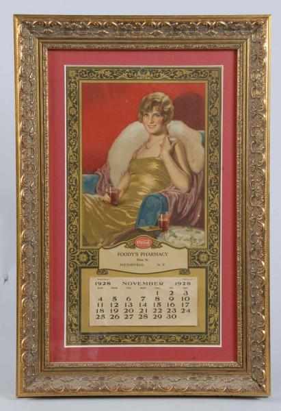 Appraisal: Coca-Cola Distributor Calendar Description Nicely framed and matted under glass