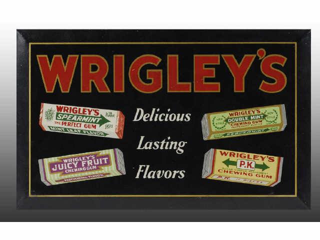 Appraisal: Wrigley's Gum Tin-Over-Cardboard Sign Description s to s Few small