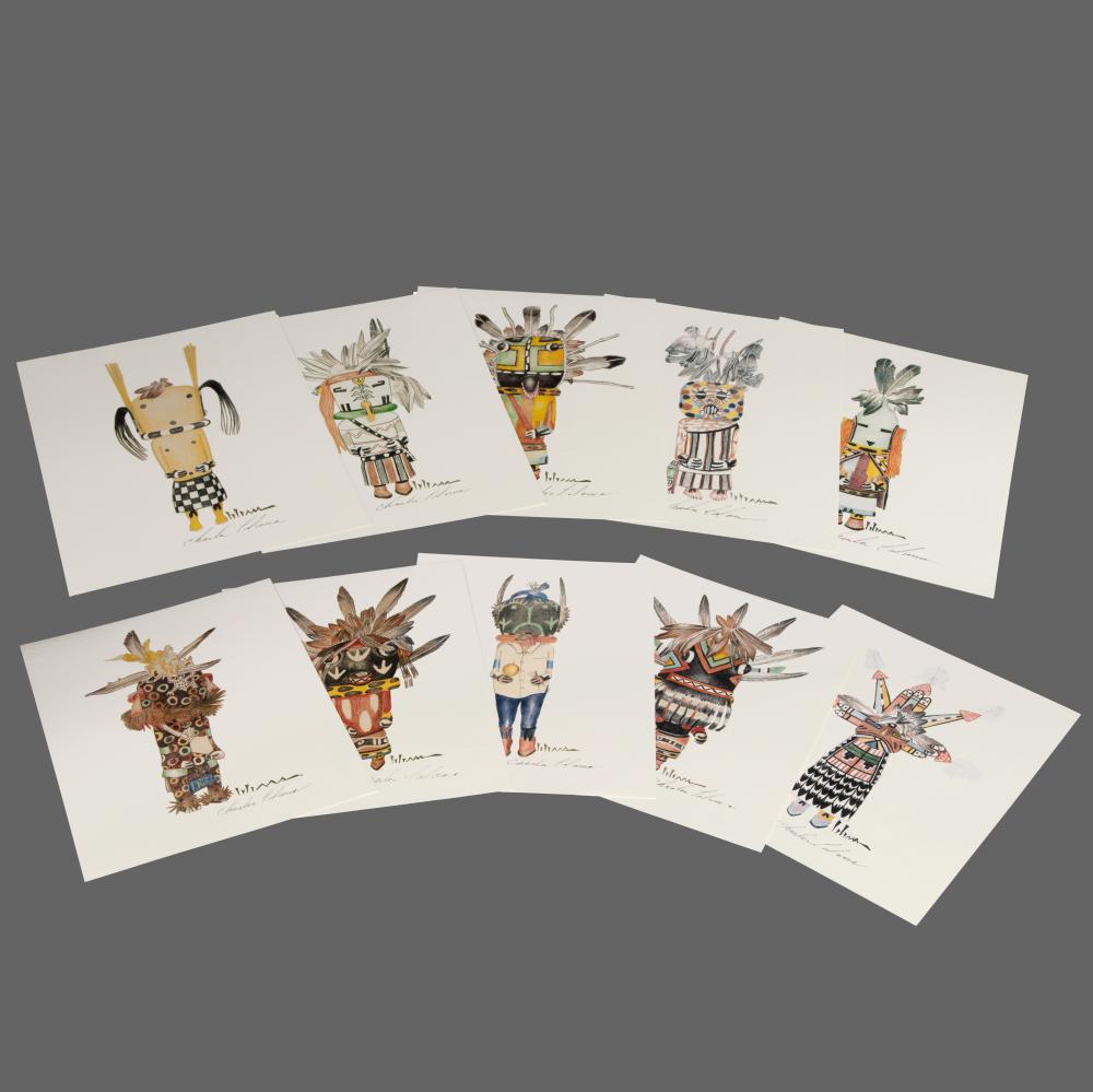 Appraisal: Charles Loloma Hopi - Complete Suite of Signed Katsina Prints