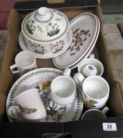 Appraisal: A collection of Portmeirion Plates Mugs Platters Cake Stand etc