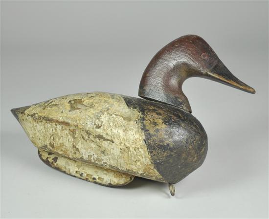 Appraisal: Working Duck Decoy Mallard with weighted fin on bottom Two