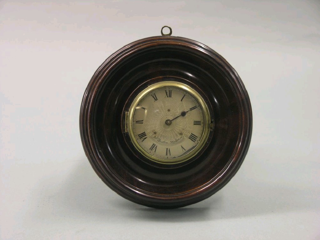 Appraisal: An early th century Sedan clock engine turned silvered dial