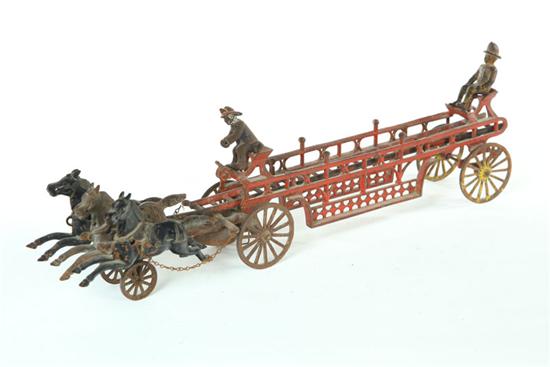 Appraisal: CAST IRON TOY LADDER WAGON BY ''KENTON'' American early th