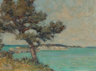 Appraisal: Clark Greenwood Voorhees American - Coastal view Oil on academy