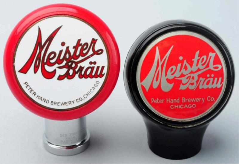 Appraisal: Lot of Meister Brau Beer Tap Knobs Peter Hand Brewery