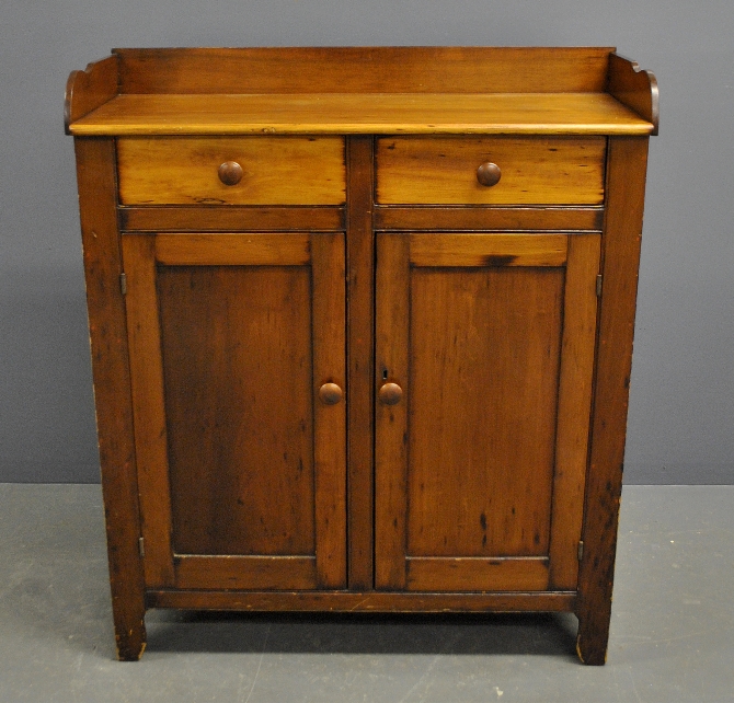 Appraisal: - Poplar jelly cupboard c h x w -