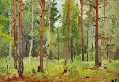 Appraisal: Mark Kremer Russian born In the Forest Etude Oil on